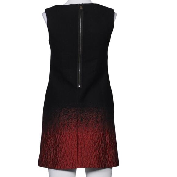 DESIGUAL Rainbow Black Structured Sheath Dress Red Abstract Ombre Small MSRP$269 - Picture 4 of 7